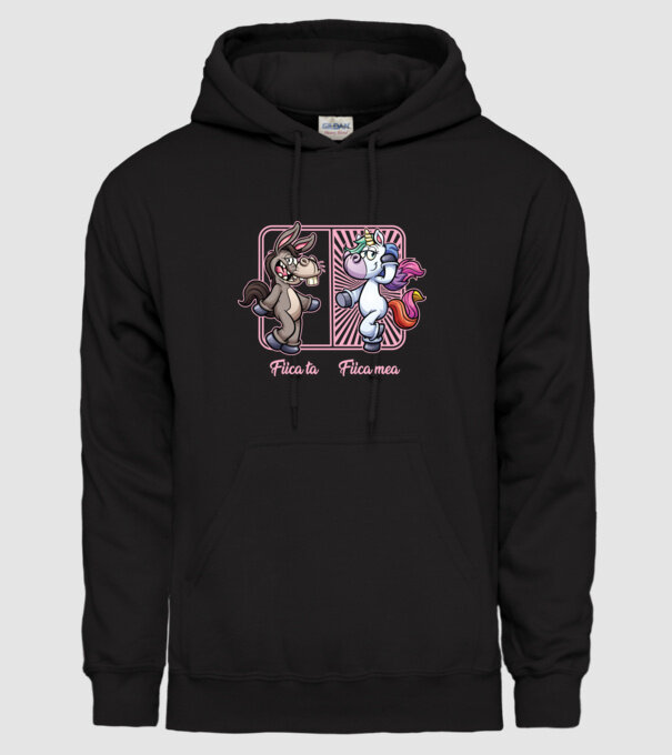 fiica ta - fiica mea model negru pe tricou