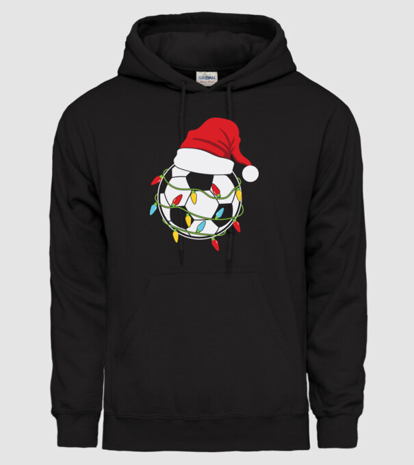 Football christmas model negru pe tricou
