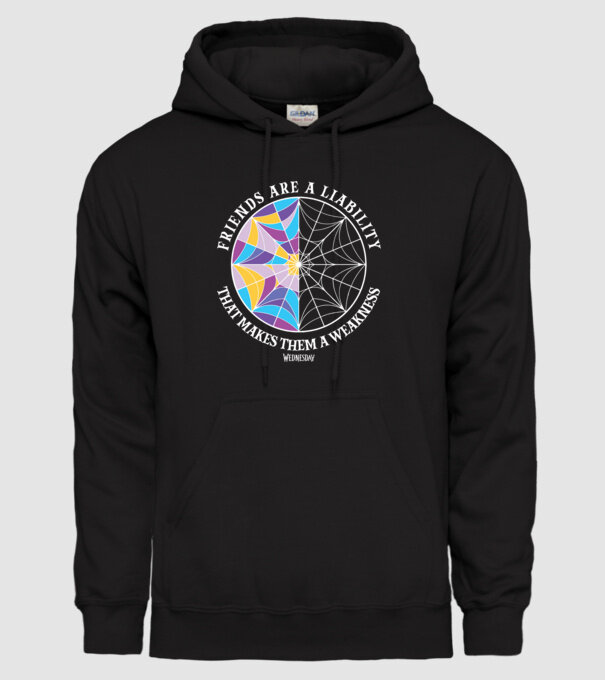 Friends are liability model negru pe tricou