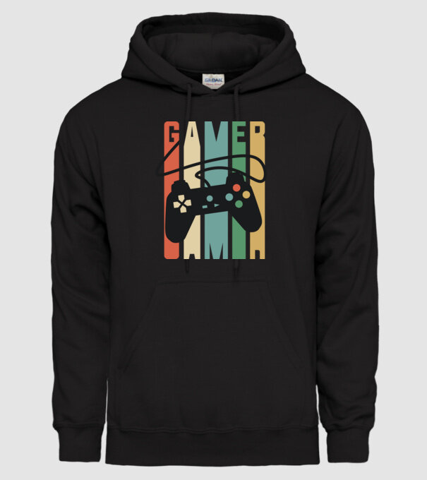 Gamer Controller model negru pe tricou