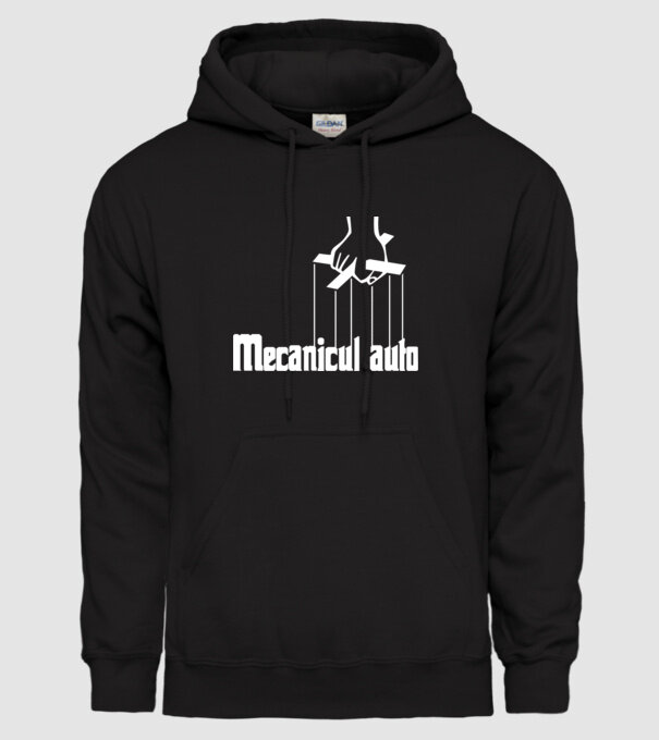 Mecanicul auto model negru pe tricou