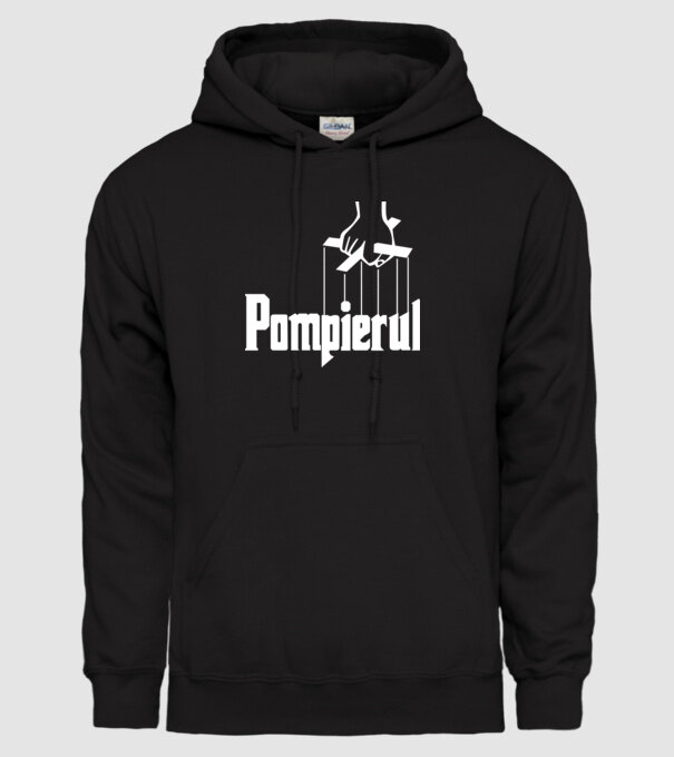 Pompierul model negru pe tricou