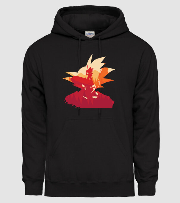 goku head model negru pe tricou