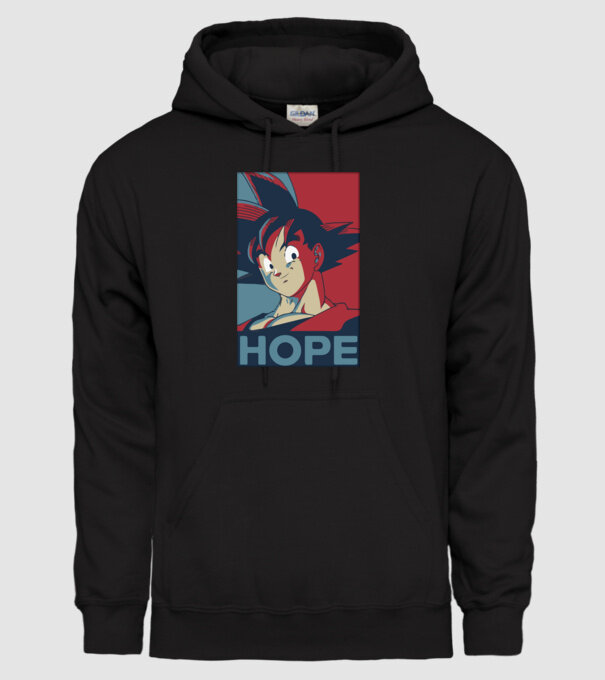 goku hope dragonball model negru pe tricou