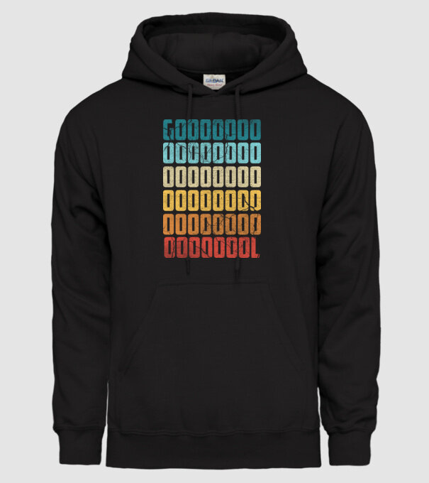 GOOOL retro model negru pe tricou