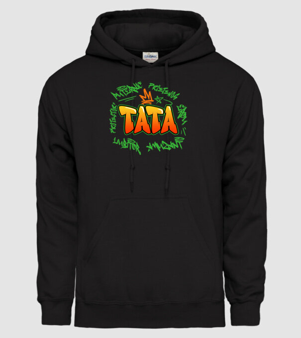 Graffiti tata model negru pe tricou