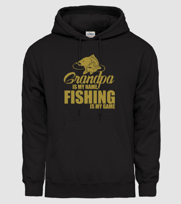 Grandpa is my name model negru pe tricou