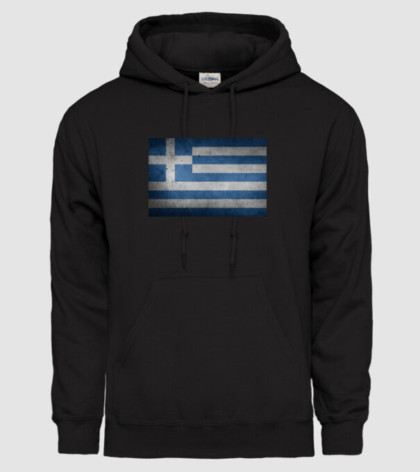 GREECE model negru pe tricou