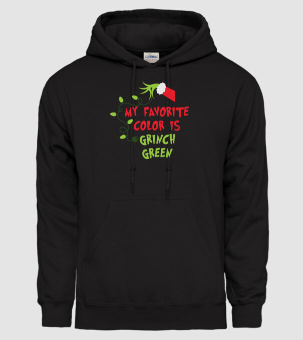 Grinch Green model negru pe tricou