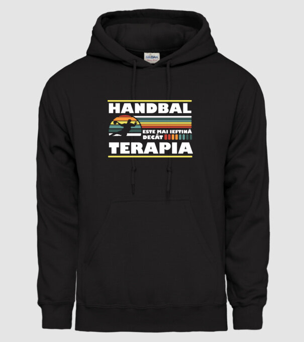 Handbal terapia model negru pe tricou