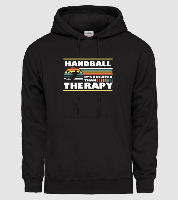 Handball therapy model negru pe tricou