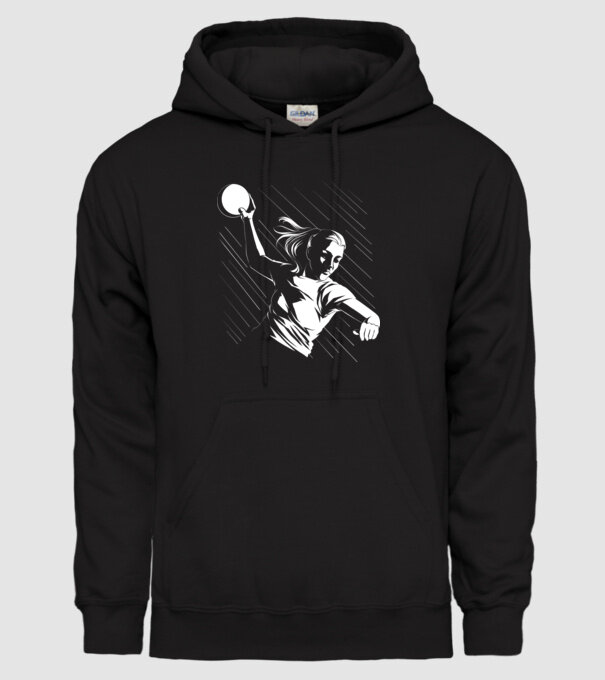 Handballer model negru pe tricou