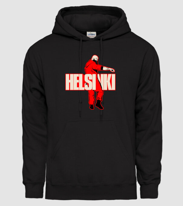 helsinki la casa de papel model negru pe tricou