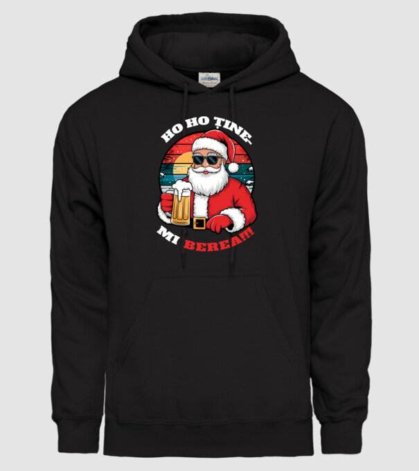 Ho ho ține mi berea! Negru model negru pe tricou