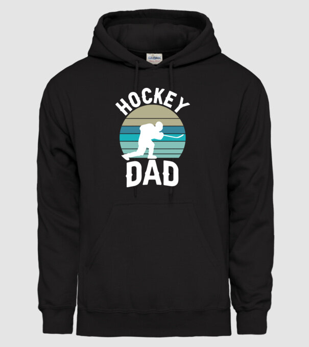 Hockey dad model negru pe tricou