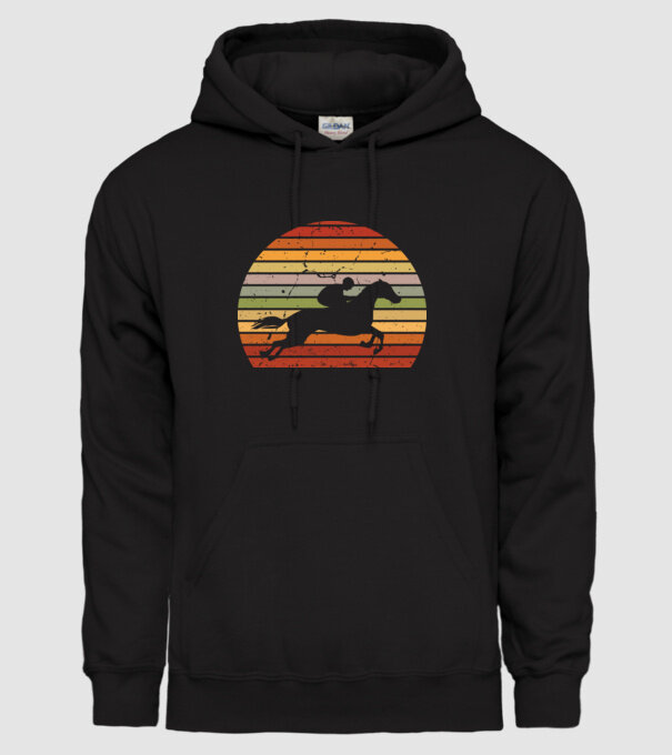 horse race model negru pe tricou