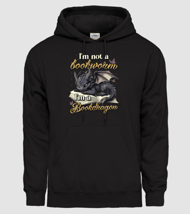 I am not a bookworm i am a bookdragon model negru pe tricou