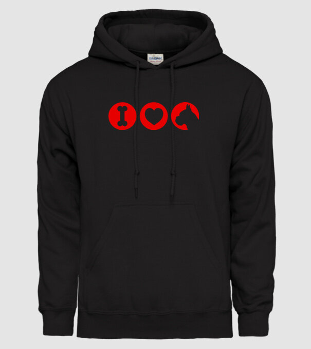 I Love Boxer model negru pe tricou