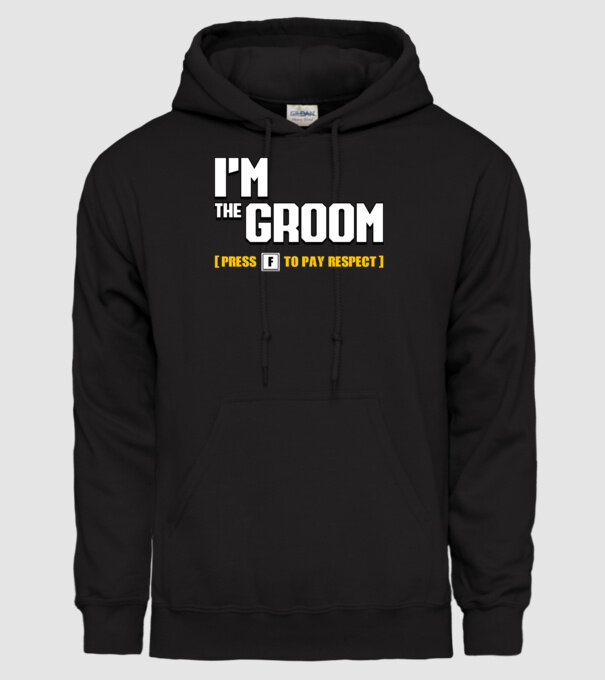 I'm the Groom model negru pe tricou