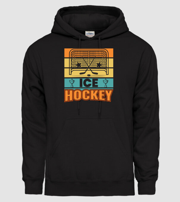 Ice Hockey model negru pe tricou
