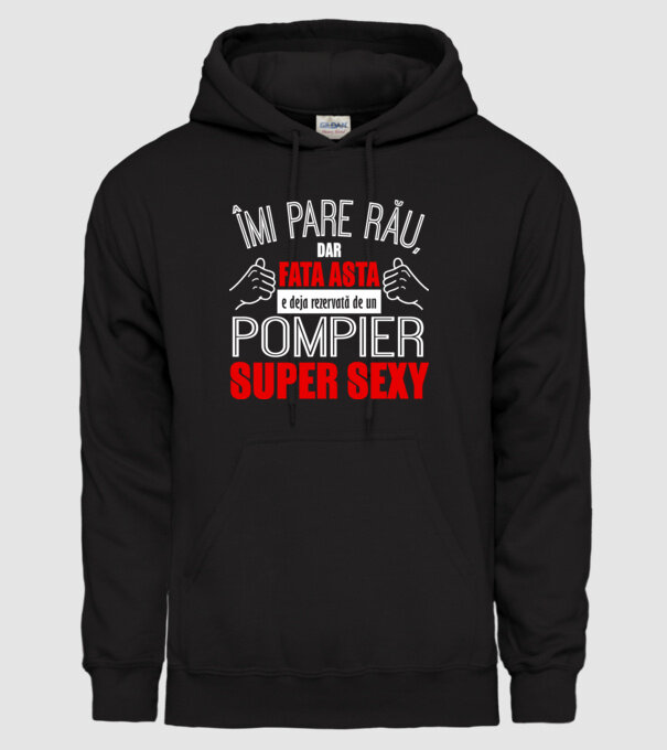 Îmi pare rău, dar fata asta e deja rezervată de un POMPIER super sexy model negru pe tricou