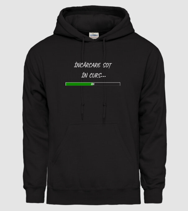 încărcare soț în curs model negru pe tricou