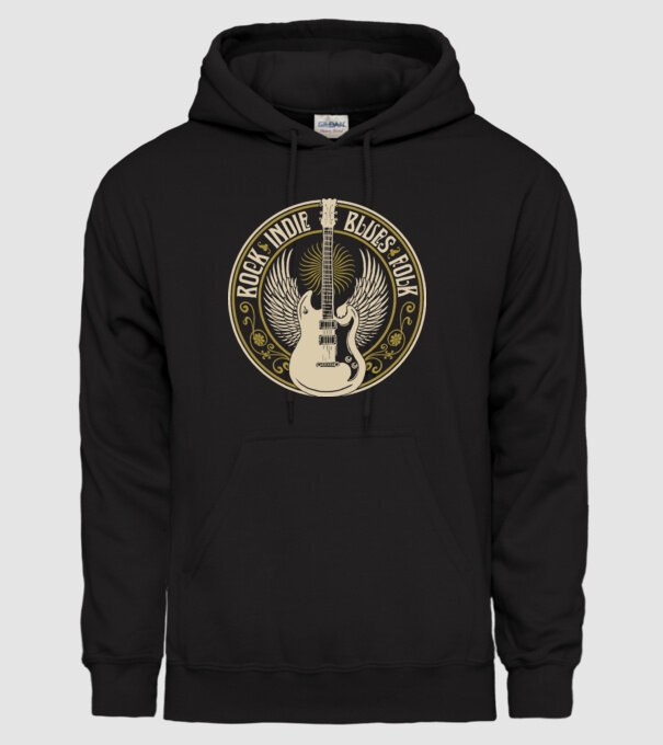 Indie rock model negru pe tricou