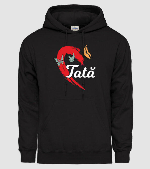 Tată model negru pe tricou