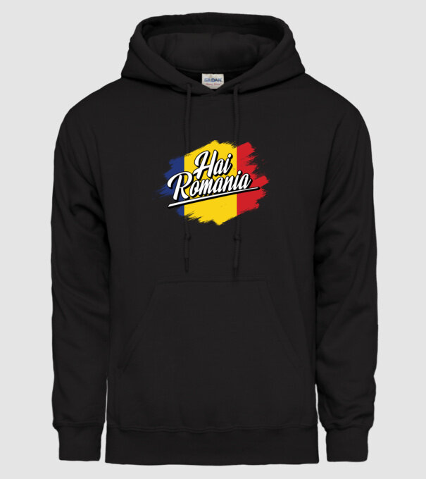 Inscripție cu steag model negru pe tricou