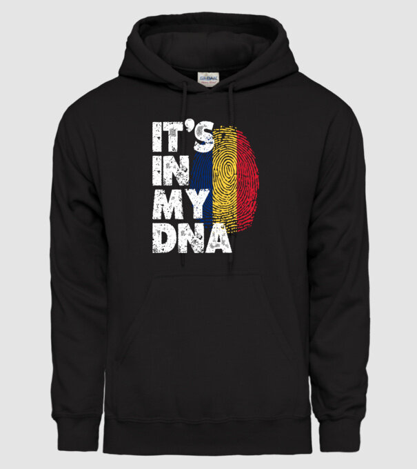 its in my dna model negru pe tricou
