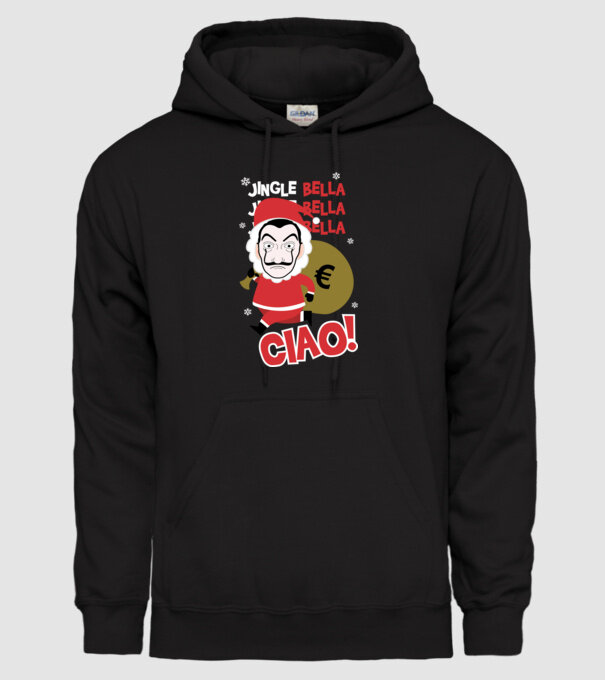 jingle bella christmas la casa de papel model negru pe tricou