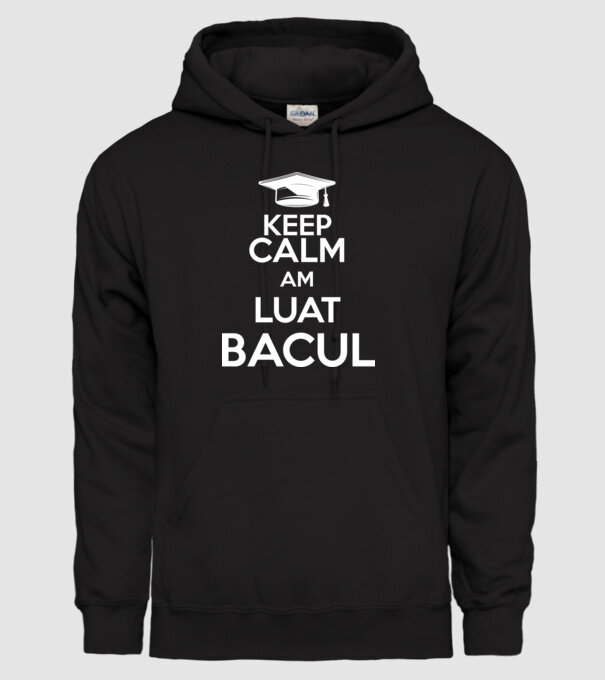 Keep calm, am luat bacul model negru pe tricou