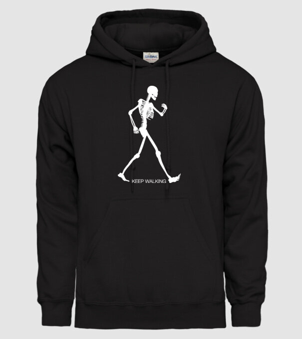 Keep Walking model negru pe tricou