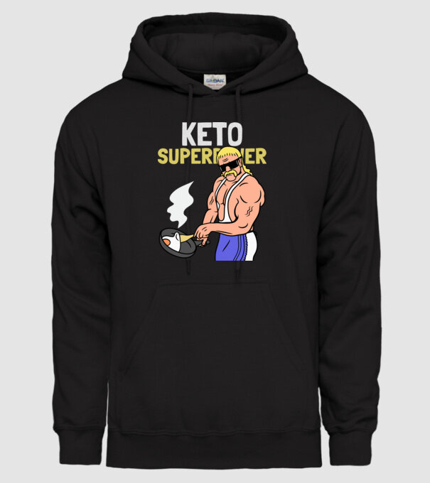 KETO SUPERPOWER model negru pe tricou