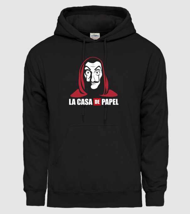 la cas de papel logo model negru pe tricou