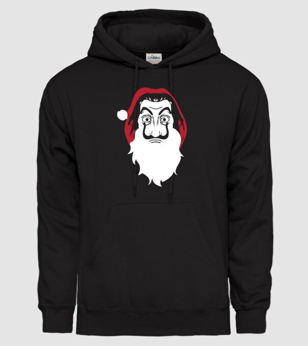la casa de papel santa model negru pe tricou