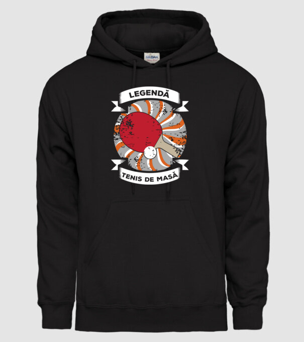 Legendă tenis de masă model negru pe tricou