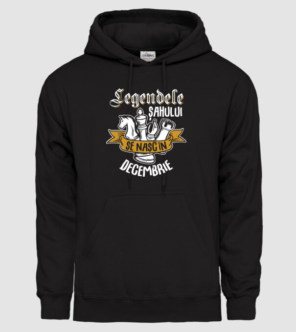 Legendele șahului se nasc în decembrie model negru pe tricou