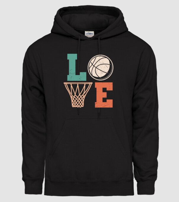 LOVE basketball model negru pe tricou