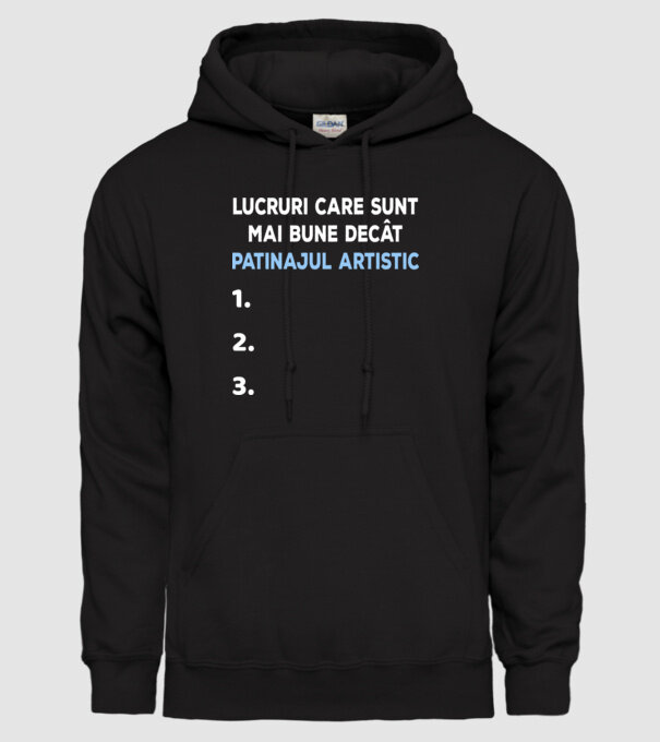 Lucruri care sunt mai bune decât patinajul artistic model negru pe tricou