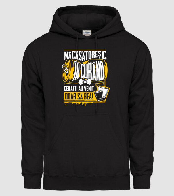 Mă căsătoresc în curând model negru pe tricou