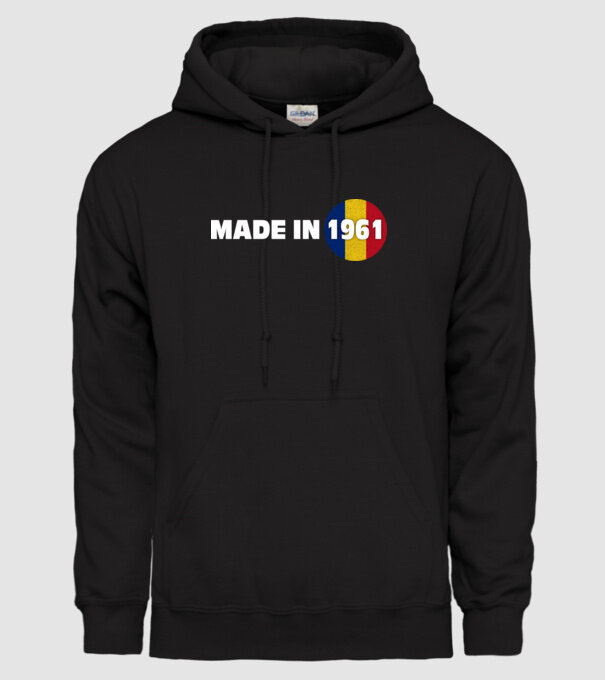 made in 1961 retro vintage model negru pe tricou