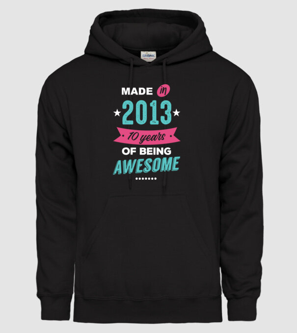 Made in 2013 model negru pe tricou