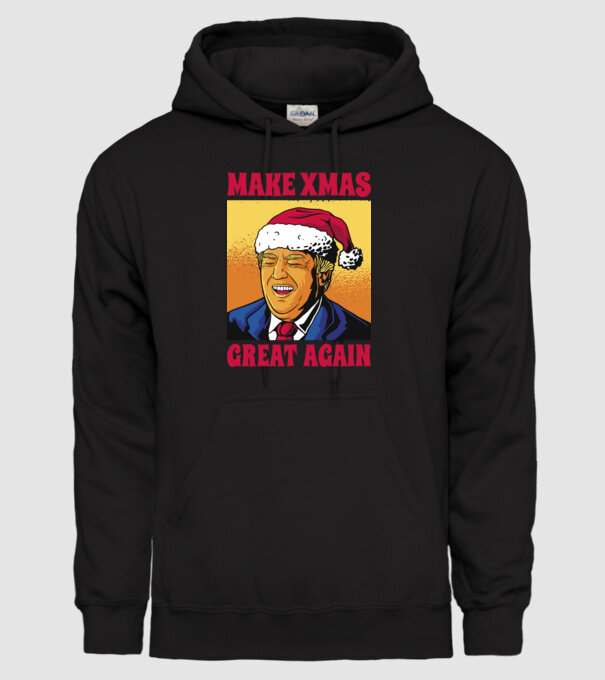 Make Xmas great again model negru pe tricou