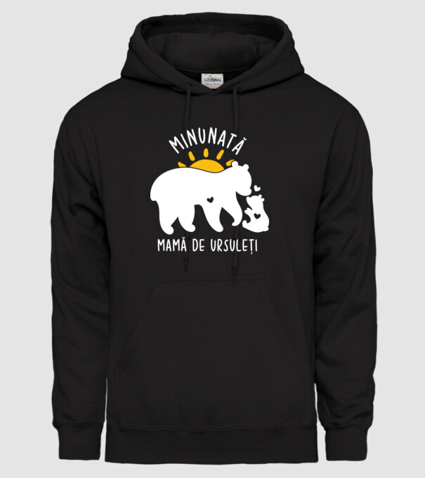 Minunată mamă de ursuleți model negru pe tricou