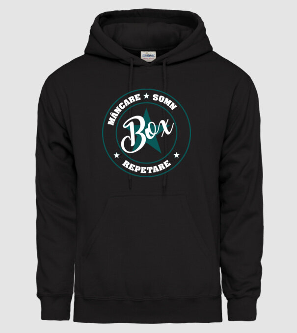 mâncare somn box reluare model negru pe tricou