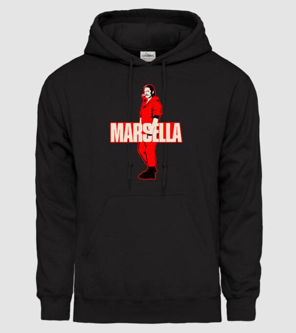 mareille la casa de papel model negru pe tricou