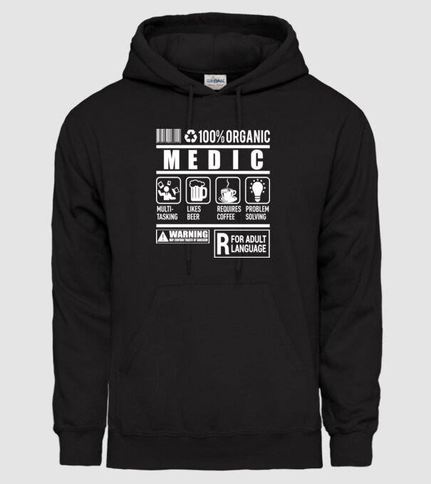 MEDIC model negru pe tricou
