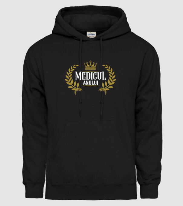 Medicul anului model negru pe tricou
