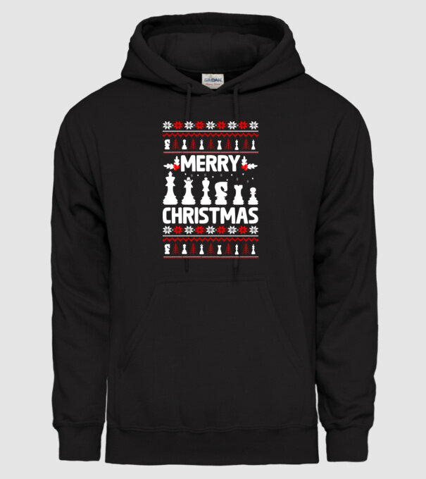 merry chessmass 2 model negru pe tricou